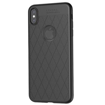 HOCO ADMIRE szilikon telefonvédő (ultravékony, 0.8 mm, lyukacsos, rombusz minta, logó kivágás) FEKETE Apple iPhone XS 5.8, Apple iPhone X 5.8 kép