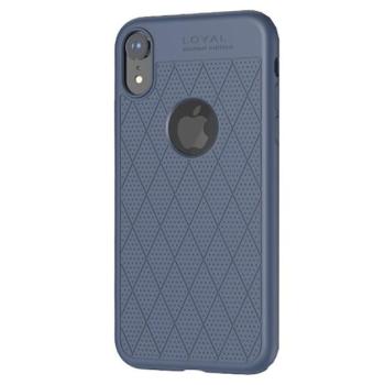 HOCO ADMIRE szilikon telefonvédő (ultravékony, 0.8 mm, lyukacsos, rombusz minta, logó kivágás) KÉK Apple iPhone XR 6.1 kép