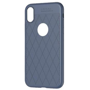 HOCO ADMIRE szilikon telefonvédő (ultravékony, 0.8 mm, lyukacsos, rombusz minta, logó kivágás) KÉK Apple iPhone XS Max 6.5 kép