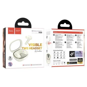 HOCO bluetooth fülhallgató TWS Shadow EQ6 fehér kép