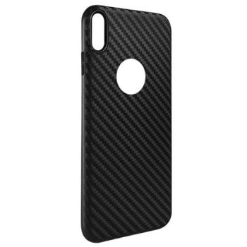 HOCO DELICATE SHADOW szilikon telefonvédő (karbon minta, logó kivágás) FEKETE Apple iPhone XS Max 6.5 kép