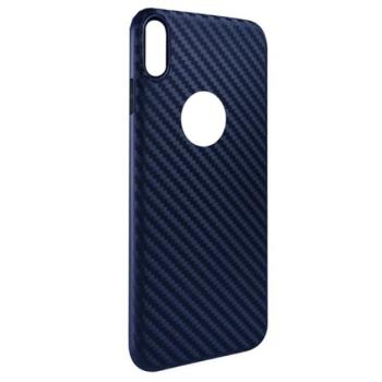 HOCO DELICATE SHADOW szilikon telefonvédő (karbon minta, logó kivágás) SÖTÉTKÉK Apple iPhone XR 6.1 kép
