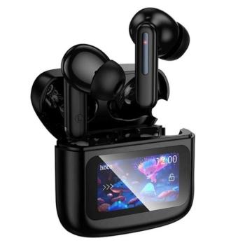 HOCO EQ14 bluetooth fülhallgató SZTEREO (v5.3, TWS, mikrofon, zajszűrő, érintőkijelző + töltőtok) FEKETE kép