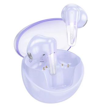 HOCO EW202 bluetooth fülhallgató SZTEREO (v5.4, TWS, mikrofon + töltőtok) LILA kép