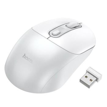 Hoco GM28 wireless vezetéknélküli egér, fehér/szürke kép