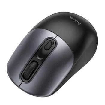Hoco GM28 wireless vezetéknélküli egér, fekete/metálszürke kép