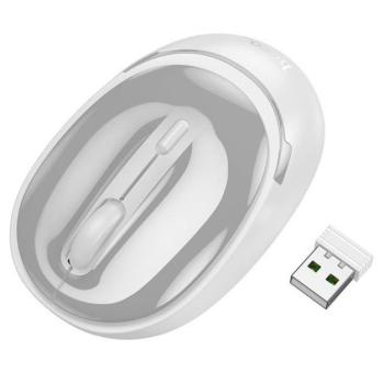 Hoco GM34 wireless vezeték nélküli egér, 2,4G 1600dpi, szürke-fehér kép