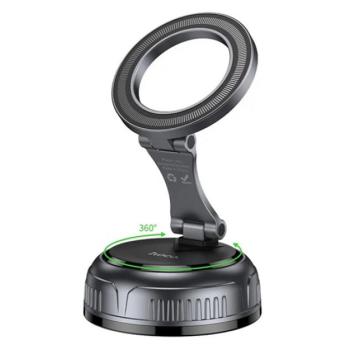 HOCO H92 autós tartó (műszerfalra, tapadókorongos, mágneses, 360°, összehajtható) FEKETE kép