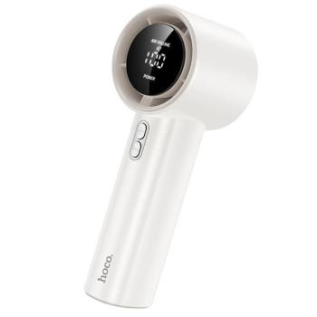 Hoco HX64 hordozható kézi ventilátor, 3600mAh akkumulátorral, LED kijelzővel, 5 fokozattal, fehér kép