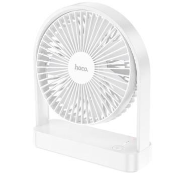 Hoco HX65 asztali ventilátor, 2000mAh akkumulátorral, 2 fokozattal, fehér kép