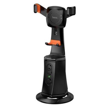 HOCO K26 asztali tartó (műanyag, 360°, automata arckövetés, 4.7 - 7&quot; méretig) FEKETE kép