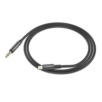 HOCO kábel AUX Audio Jack 3,5 mm-es csatlakozó 8 pólusú Lightninng UPA19 1m fekete kép