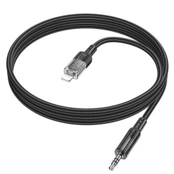 HOCO kábel AUX Audio Jack 3,5mm és Lightninng 8-pin UPA27 1,2m fekete kép