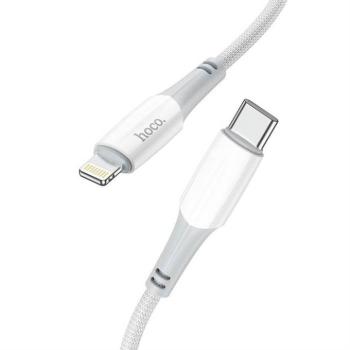 Hoco kábel type-c iPhone lightning 8-pin áramellátás PD20W komp x70 1m fehér kép