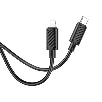 HOCO kábel Type-C kábel iPhone Lightning 8-pin tápellátás 20W Gratified X88 fekete kép