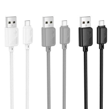 HOCO kábel USB-A - Micro USB 2,4A X113 1 m fehér kép