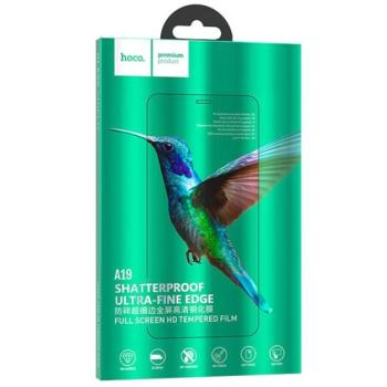 HOCO képernyővédő üveg (3D full cover, full glue, teljes felületén tapad, törésálló, 0.33mm, 9H) FEKETE Apple iPhone 12 Pro Max kép