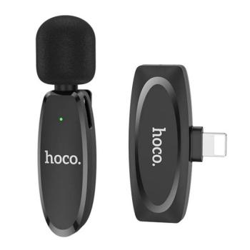 HOCO L15 mikrofon (lightning, LAVALIER csíptethető, zajszűrő) FEKETE Xiaomi Redmi Note 13 4G, Asus ROG Phone 8 Pro, OnePlus Open kép