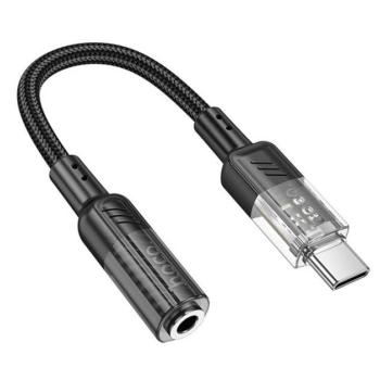 Hoco LS37 USB-C - 3,5mm jack adapter, fekete kép