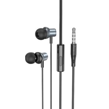 HOCO M110 fülhallgató SZTEREO (3.5mm jack, mikrofon, felvevő gomb) SÖTÉTSZÜRKE kép