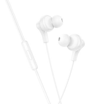 Hoco M114 vezetékes fülhallgató mikrofonnal, Type-C csatlakozóval - fehér kép