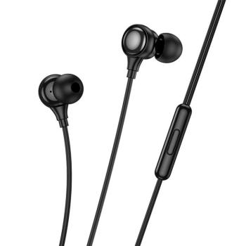 Hoco M116 vezetékes fülhallgató mikrofonnal 3.5mm jack csatlakozóval - fekete kép