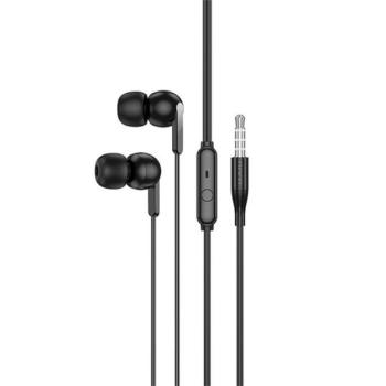 HOCO M124 fülhallgató SZTEREO (3.5mm jack, mikrofon, felvevő gomb) FEKETE kép