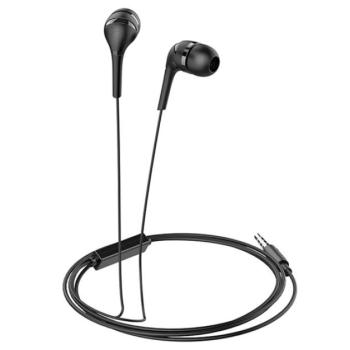 HOCO M40 fülhallgató SZTEREO (3.5mm jack, mikrofon, felvevő gomb) FEKETE CAT S60, Evolveo Strongphone Q5, Blackberry DTEK50 , Vodafone Smart turbo 7 (VFD500), HTC Desire 825, Asus Zenfone 3 5.5 (ZE kép