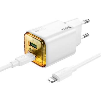 HOCO N52 hálózati töltő 2 USB+2 Type-C aljzat (20W, PD gyorstöltő 3.0 + Type-C kábel) FEHÉR kép
