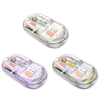 HOCO számítógépes vezeték nélküli egér kettős üzemmódú SILENT 2,4G 1600 dpi GM35 űrszürke kép