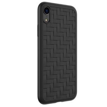 HOCO TRACERY szilikon telefonvédő (fonott minta) FEKETE Apple iPhone XR 6.1 kép