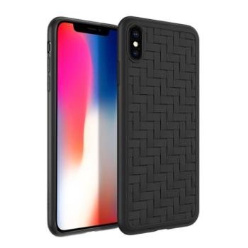 HOCO TRACERY szilikon telefonvédő (fonott minta) FEKETE Apple iPhone XS 5.8, Apple iPhone X 5.8 kép