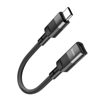 Hoco U107 USB-C - Lightning átalakító 10cm, fekete kép