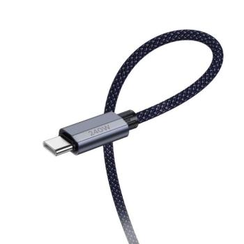 HOCO U134 Type-C - Type-C kábel 5A 240W 1.8m - sötétkék kép