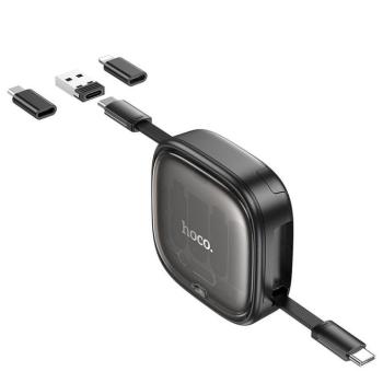Hoco U140 Type-C - Lightning/micro USB/Type-C kábel 60W 3A PD 0.95m - fekete kép