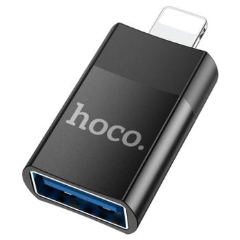 HOCO UA17 adapter (USB aljzat - lightning 8pin, adatátvitel és töltés) FEKETE kép