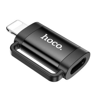 HOCO UA31B adapter (Type-C aljzat - lightning, adatátvitel és töltés, OTG) FEKETE Apple IPAD 2, iPhone 5, iPhone 5S kép