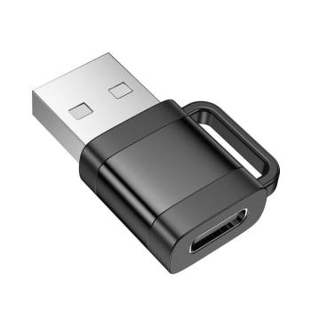 Hoco UA31D adapter USB-A - Type-C 3A OTG - fekete kép