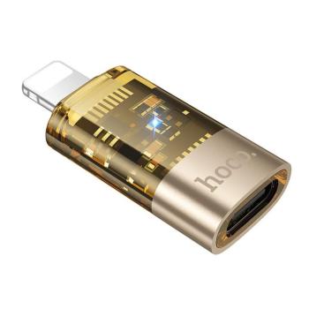 Hoco UA36 Lightning - Type-C adapter - arany színű kép