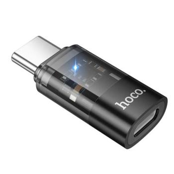 HOCO UA36D adapter (lightning aljzat - Type-C, adatátvitel és töltés, OTG) FEKETE kép
