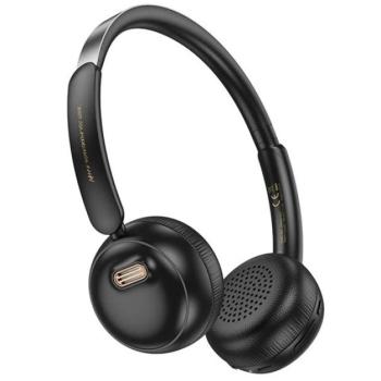 HOCO W62 bluetooth fejhallgató SZTEREO (v5.3, mikrofon, 3.5mm jack aljzat) FEKETE kép