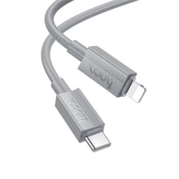 HOCO X107 adatkábel (Type-C - lightning, 27W, PD gyorstöltő, 100cm) SZÜRKE Apple IPAD, IPAD 2, IPAD (3rd Generation) kép