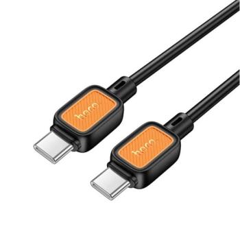 HOCO X108 adatkábel (Type-C - Type-C, 60W, gyorstöltő, 100cm) FEKETE kép