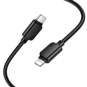 HOCO X113 adatkábel (Type-C - lightning, 27W, PD gyorstöltő, 100cm) FEKETE kép