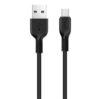 HOCO X20 adatkábel és töltő (USB - microUSB, törésgátló, gyorstöltés támogatás, 100cm) FEKETE Evolveo Strongphone Q5, Blackberry DTEK50 , Vodafone Smart turbo 7 (VFD500), HTC Desire 825, H kép