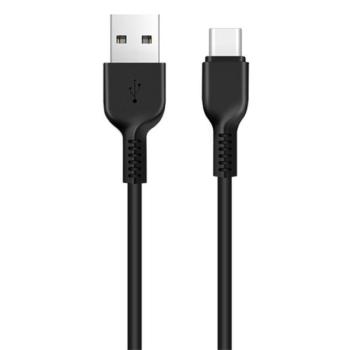 HOCO X20 adatkábel és töltő (USB - Type-C, gyorstöltés támogatás, 100cm, törésgátló) FEKETE Asus Zenfone 3 5.5 (ZE552KL), Honor 8, Sony Xperia X Compact (F5321), LG V20 (H990), Huawei Nova kép