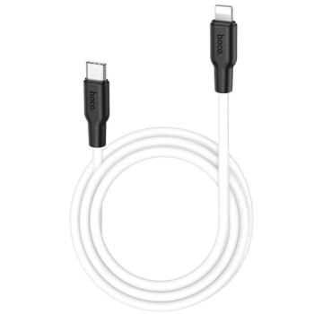 HOCO X21 adatkábel és töltő (Type-C - lightning 8pin, 3A, 20W, PD gyorstöltés támogatás, 100W) FEHÉR Apple iPhone 7 4.7, Apple iPhone 7 Plus 5.5, Apple IPAD mini 4, Apple IPAD Pro 12.9 (2015) kép
