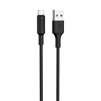 HOCO X25 adatkábel és töltő (USB - Type-C, gyorstöltés támogatás, 100cm) FEKETE Asus Zenfone 3 5.5 (ZE552KL), Honor 8, Sony Xperia X Compact (F5321), LG V20 (H990), Huawei Nova, Blackberry DTE kép