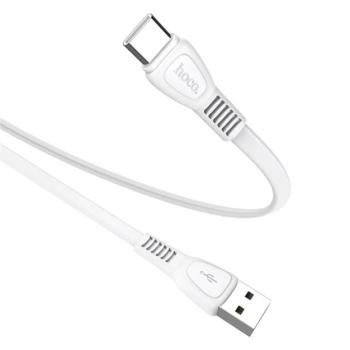 HOCO X40 adatkábel (USB - Type-C, 100cm, törésgátló, lapos kábel) FEHÉR kép
