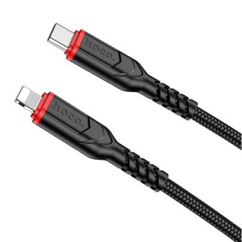 HOCO X59 adatkábel (Type-C - lightning, 20W, PD gyorstöltő, 100cm) FEKETE kép